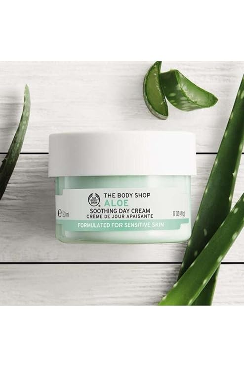 The Body Shop Aloe Soothing Day Cream 49g jar for sensitive skin