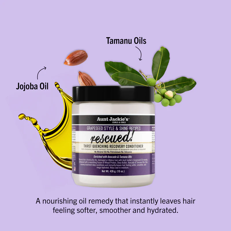 Aunt Jackie's Grapeseed Thirst Quenching Recovery Conditioner 15 oz jar