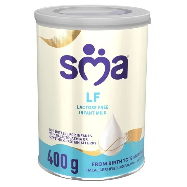 SMA Lactose Free infant milk powder 400g tin from birth