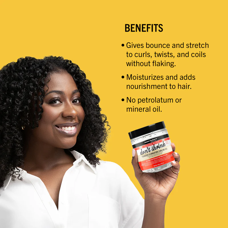 Aunt Jackie's Curls & Coils Don't Shrink Flaxseed curling gel 426g jar