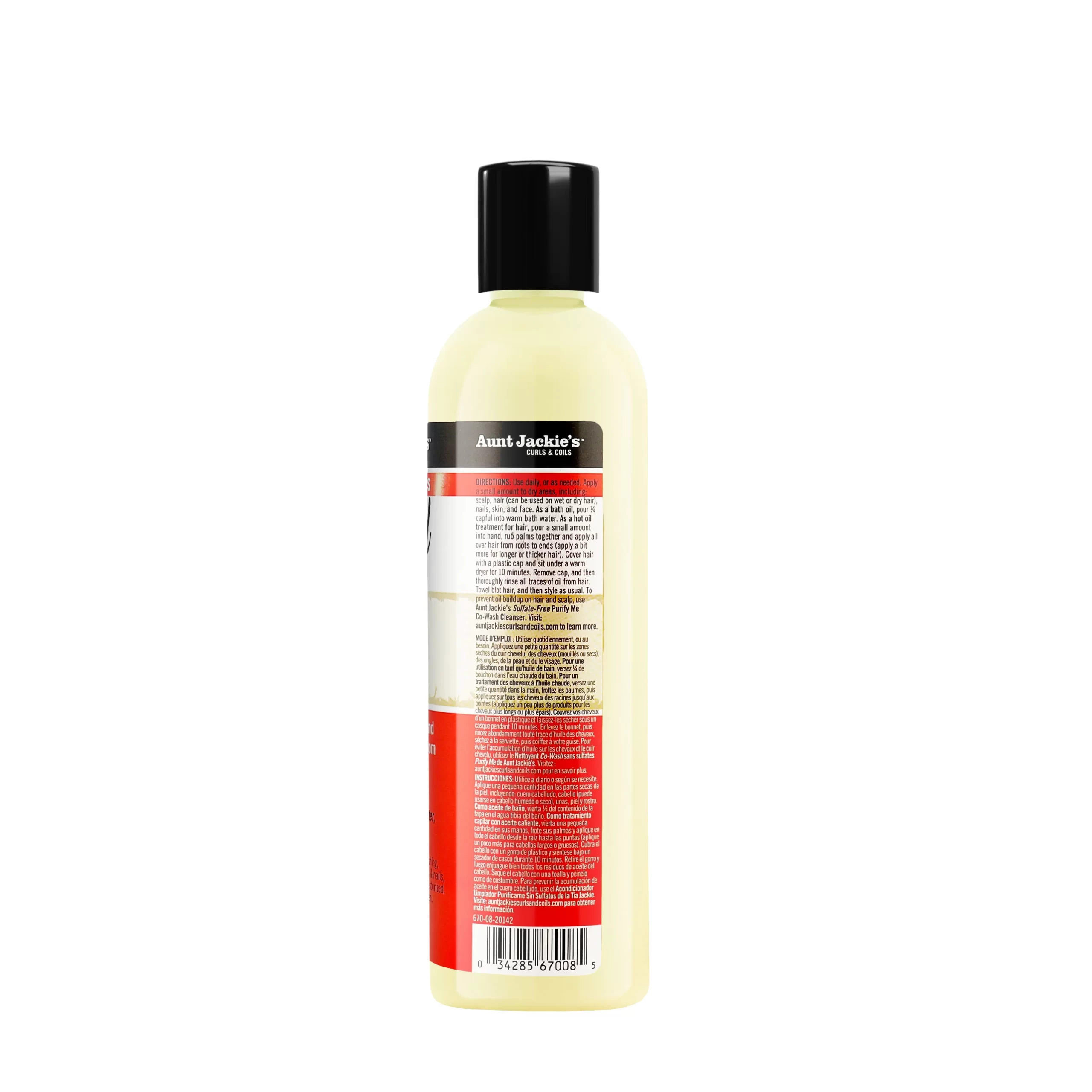 Aunt Jackie's Curls and Coils Flaxseed Recipes multi-purpose oil 355 ml bottle