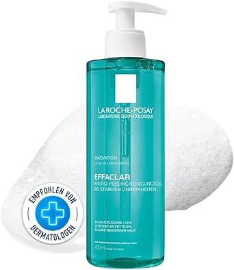 La Roche-Posay Effaclar Micro-Peeling Purifying Gel Wash 400ml turquoise bottle