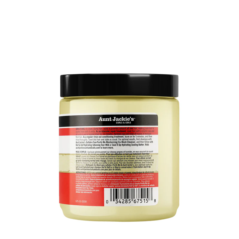 Aunt Jackie's Flaxseed Recipes Fix My Hair intensive repair conditioning masque 15 oz jar