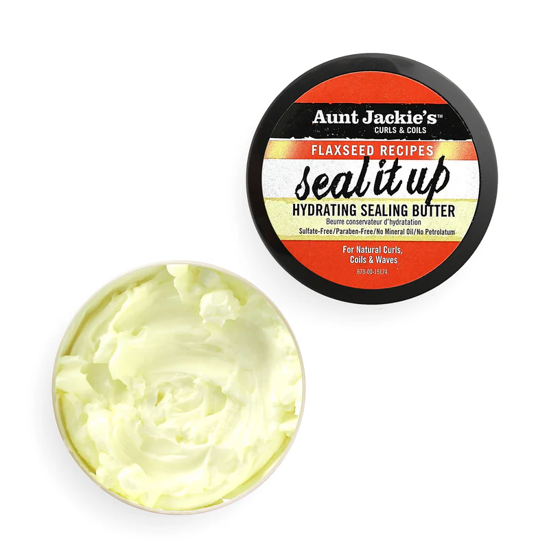 Aunt Jackie's Flaxseed Recipes Seal It Up hydrating sealing butter, 7.5 oz jar