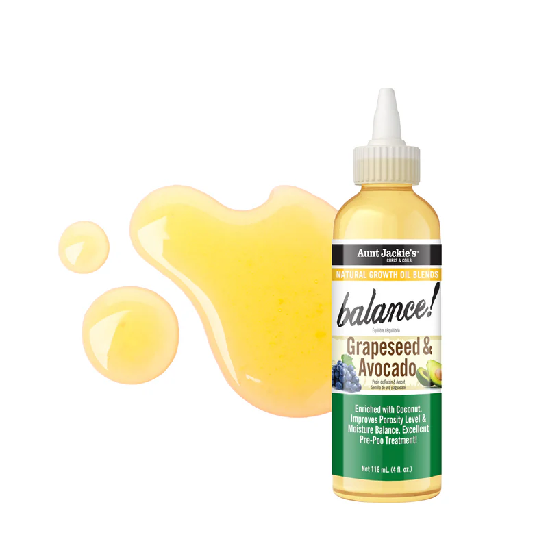 Aunt Jackie's Natural Growth Oil Blends Balance grapeseed and avocado pre-shampoo treatment, 4 oz