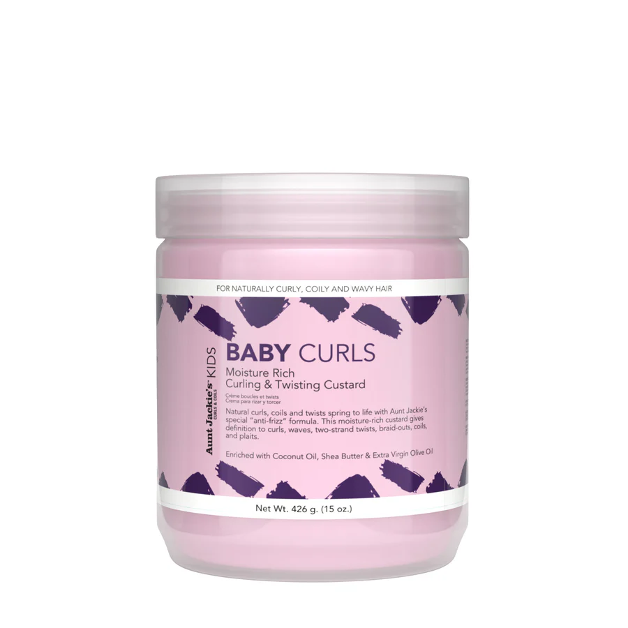 Aunt Jackie's Baby Curls Moisture Rich Curling Twisting Custard 15 oz jar