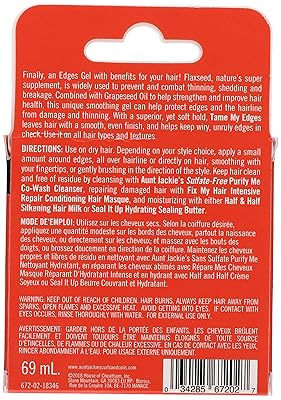 Aunt Jackie's Flaxseed Tame My Edges Smoothing Gel 2.5oz red jar