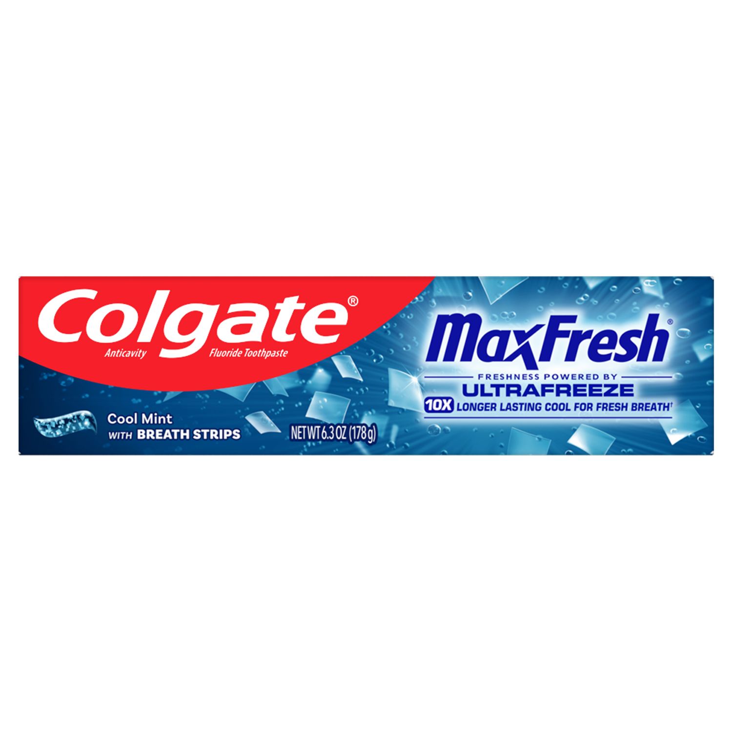Colgate MaxFresh Anticavity Fluoride Toothpaste Cool Mint with Breath Strips 206g