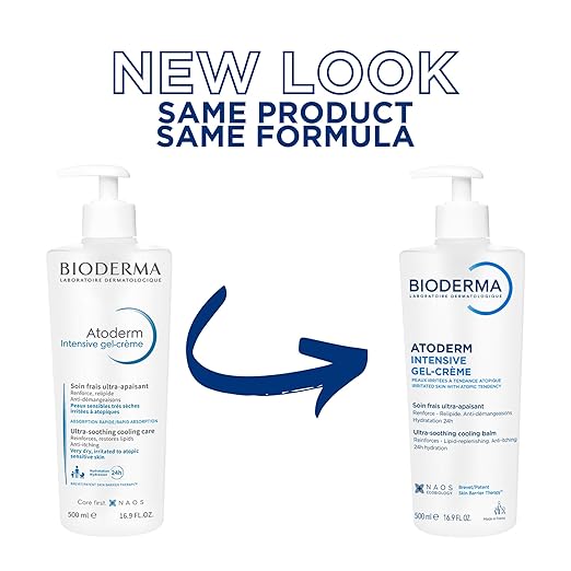 Bioderma Atoderm Intensive Gel-Cream body moisturiser 500ml pump bottle sensitive skin