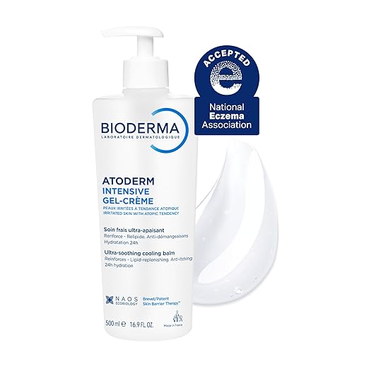 Bioderma Atoderm Intensive Gel-Cream body moisturiser for sensitive skin, 500ml pump bottle