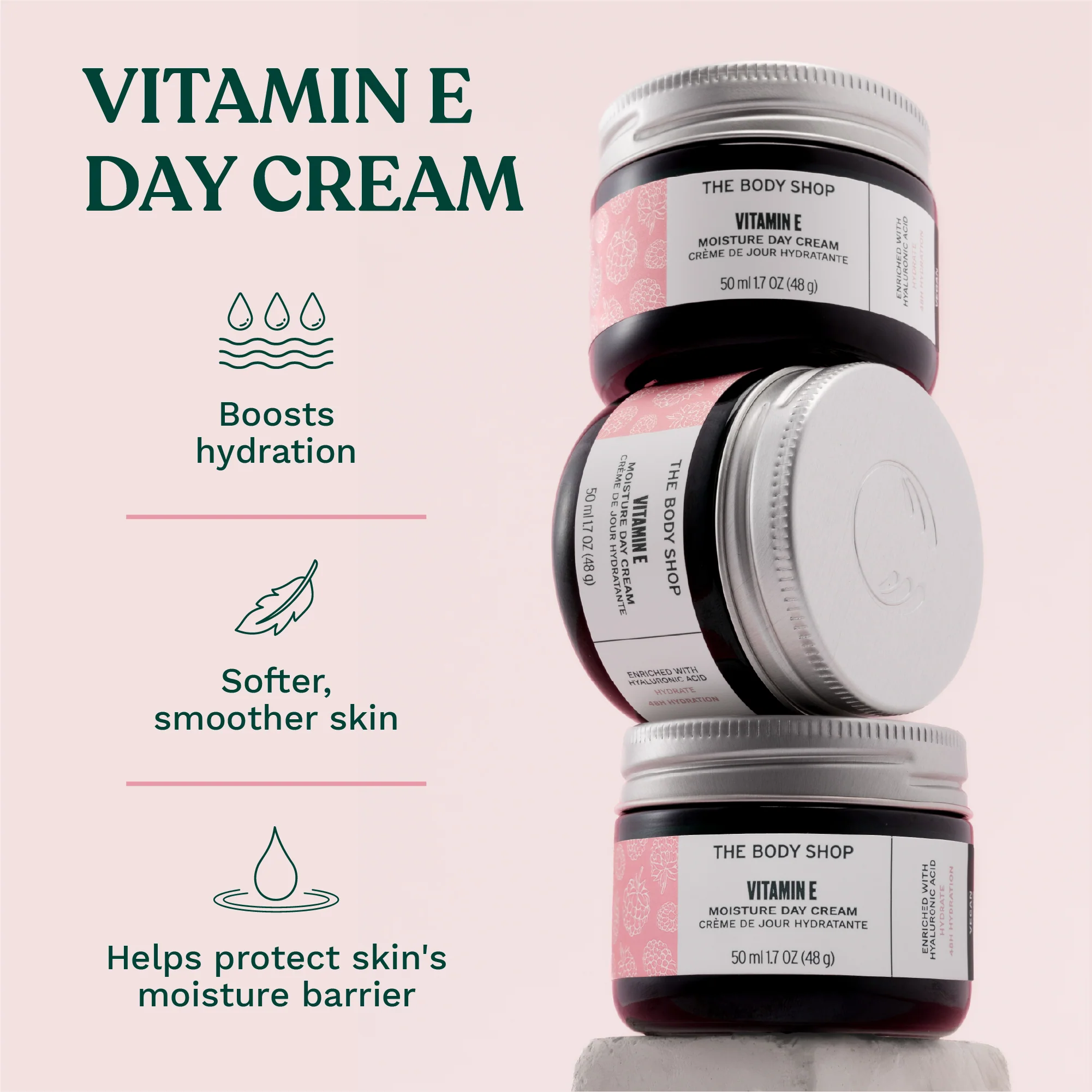 The Body Shop Vitamin E Moisture Day Cream 50ml for all skin types