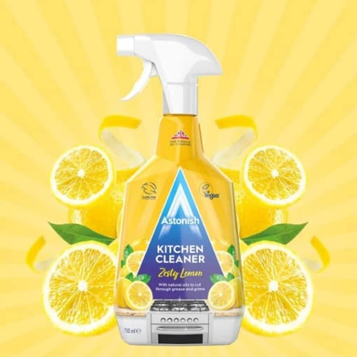 Astonish Kitchen Cleaner trigger spray, zesty lemon scent, 750ml bottle