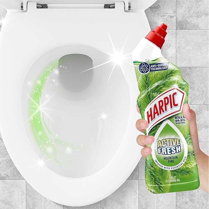 Harpic Active Cleaning Gel 750ml Mountain Pine toilet cleaner bottle
