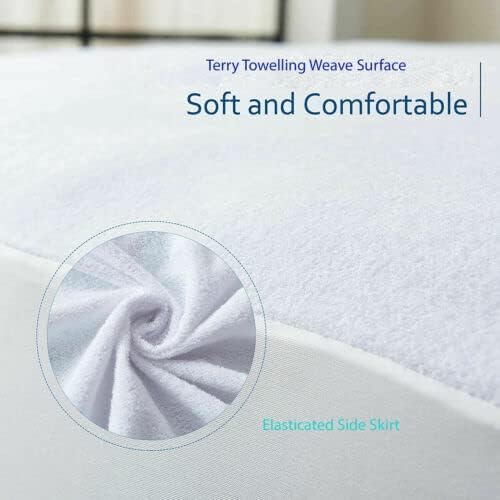 Px Waterproof white terry towelling mattress protector superking size protector