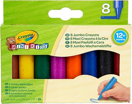 Crayola Mini Kids 8 jumbo crayons assorted colours set Age 12 months+