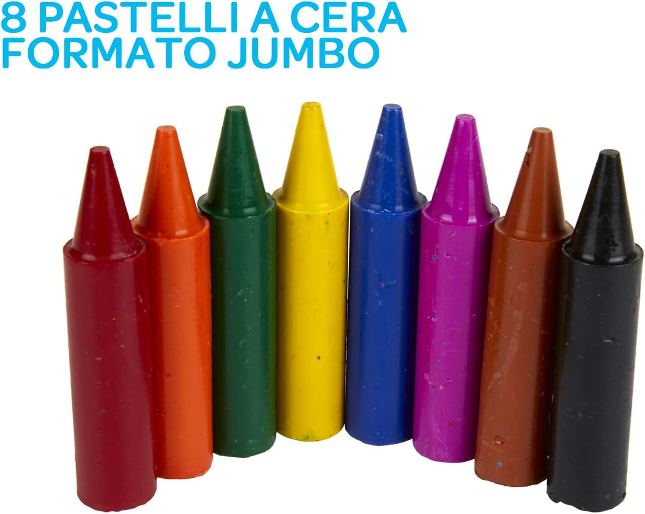 CBeebies 8 jumbo wax crayons in assorted colours