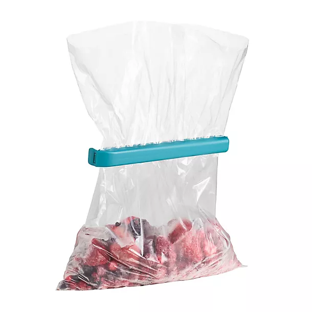 Homeware Essentials food storage bag clip in turquoise, 10 pack assorted colours