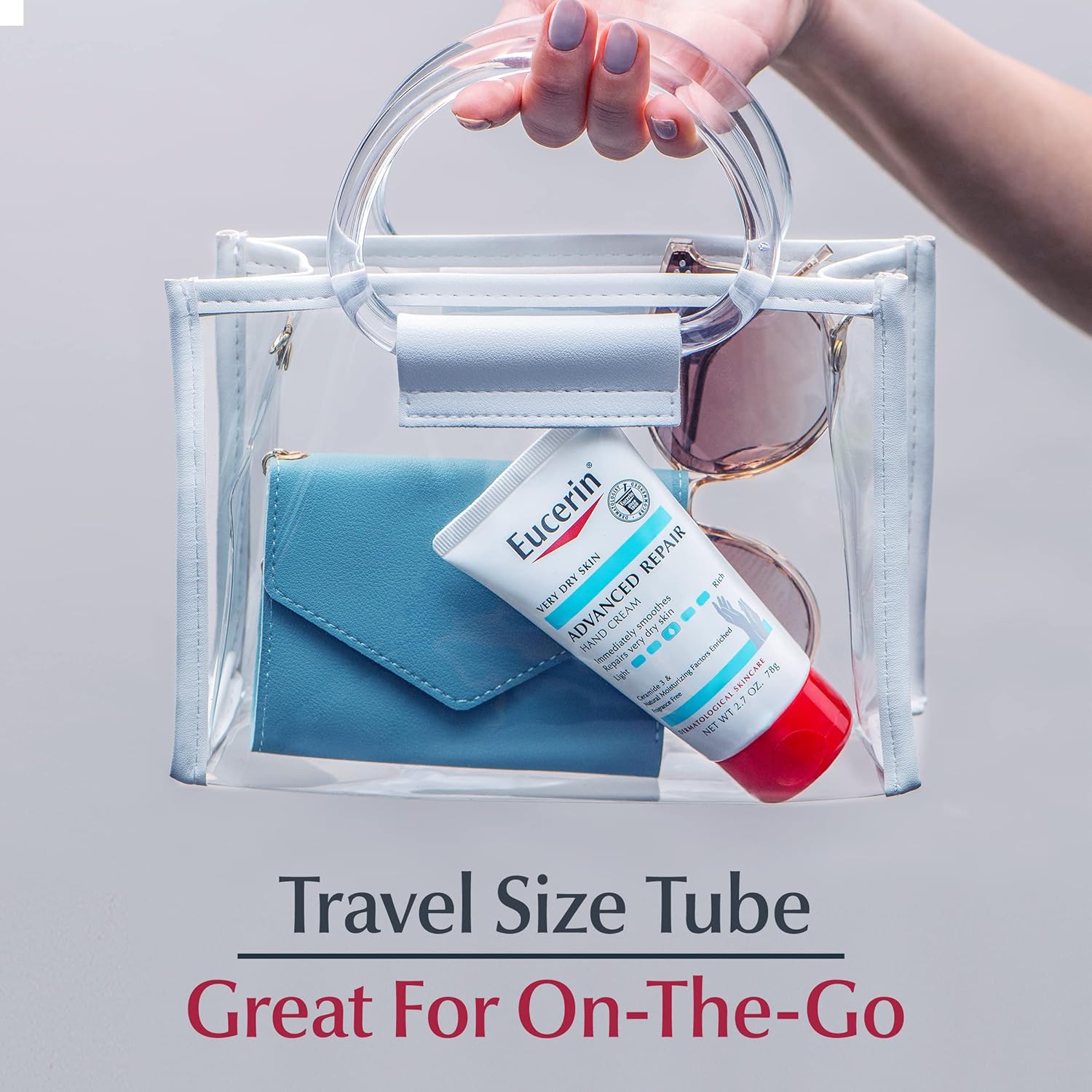 Eucerin Advanced Repair unscented hand cream 2.7oz travel size tube