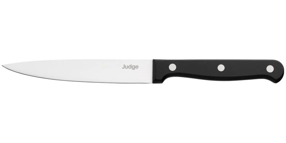 Judge IV03 Sabatier utility knife with pointed stainless steel blade and black handle