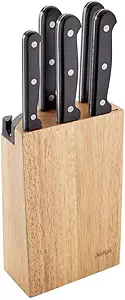 Judge Sabatier 5 piece knife block set with wooden storage block
