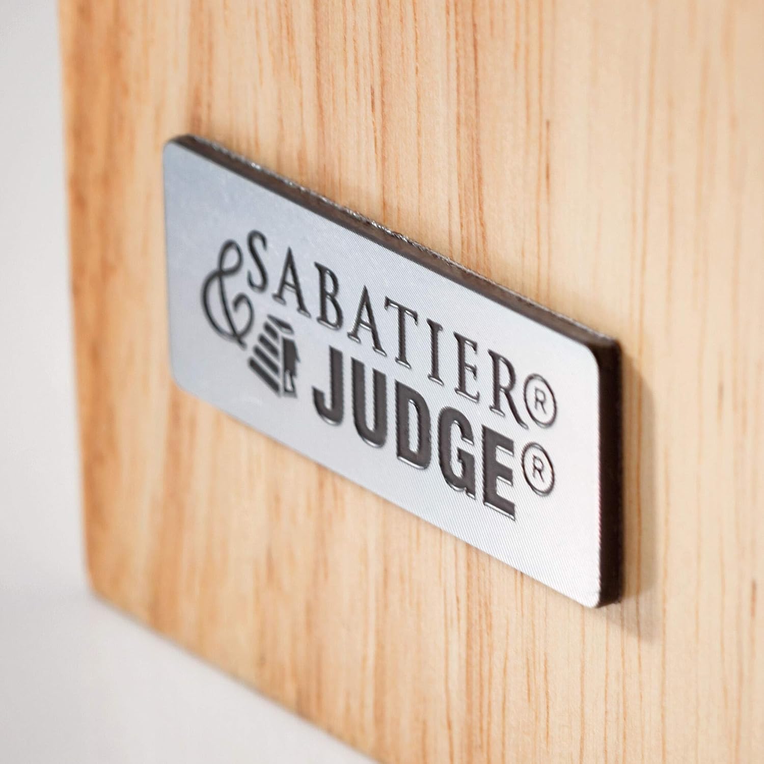 Judge Sabatier 5 piece knife block set with wooden block and label