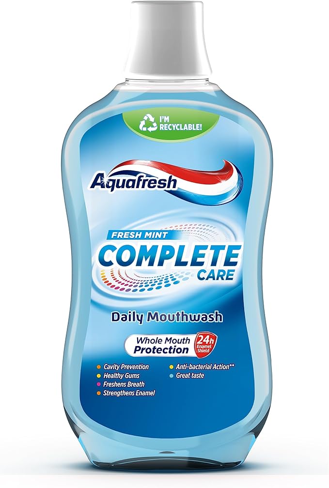 Aquafresh Complete Care Fresh Mint mouthwash 500ml bottle