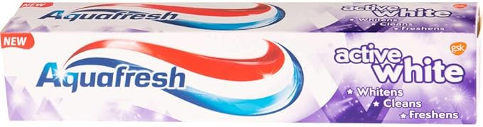 Aquafresh Active White toothpaste 125ml tube with packaging