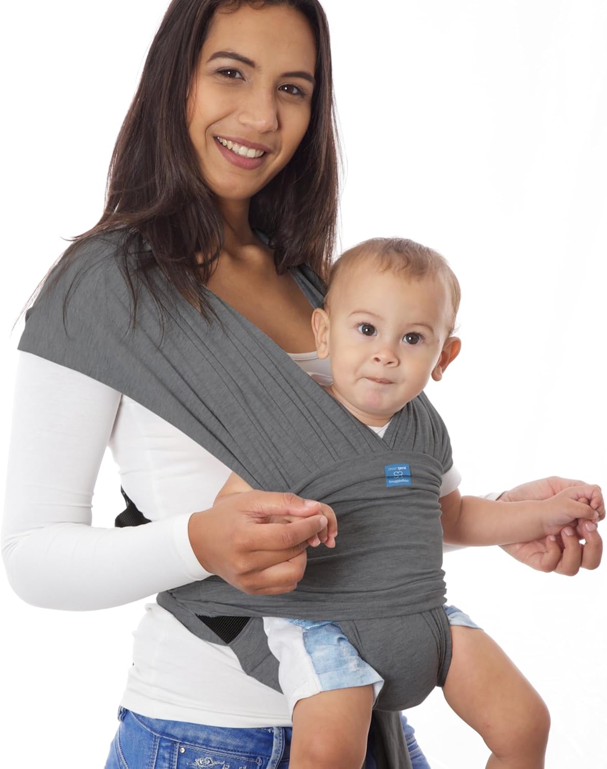 Dreamgenii Snuggleroo charcoal grey baby carrier wrap sling