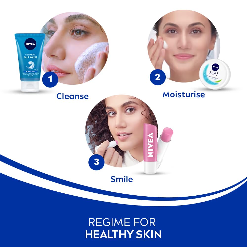 Nivea Visage Refreshing Facial Wash Gel blue tube for normal skin