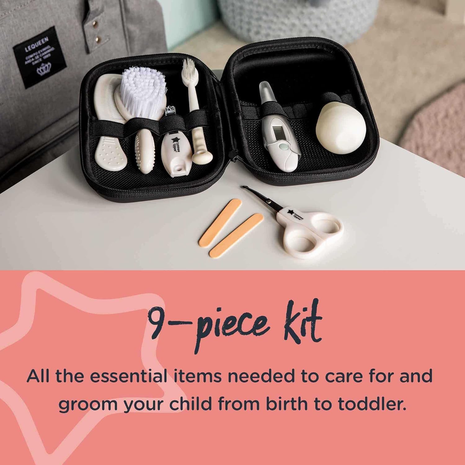 Tommee Tippee Closer to Nature nine piece Healthcare Grooming Kit with carrying cases