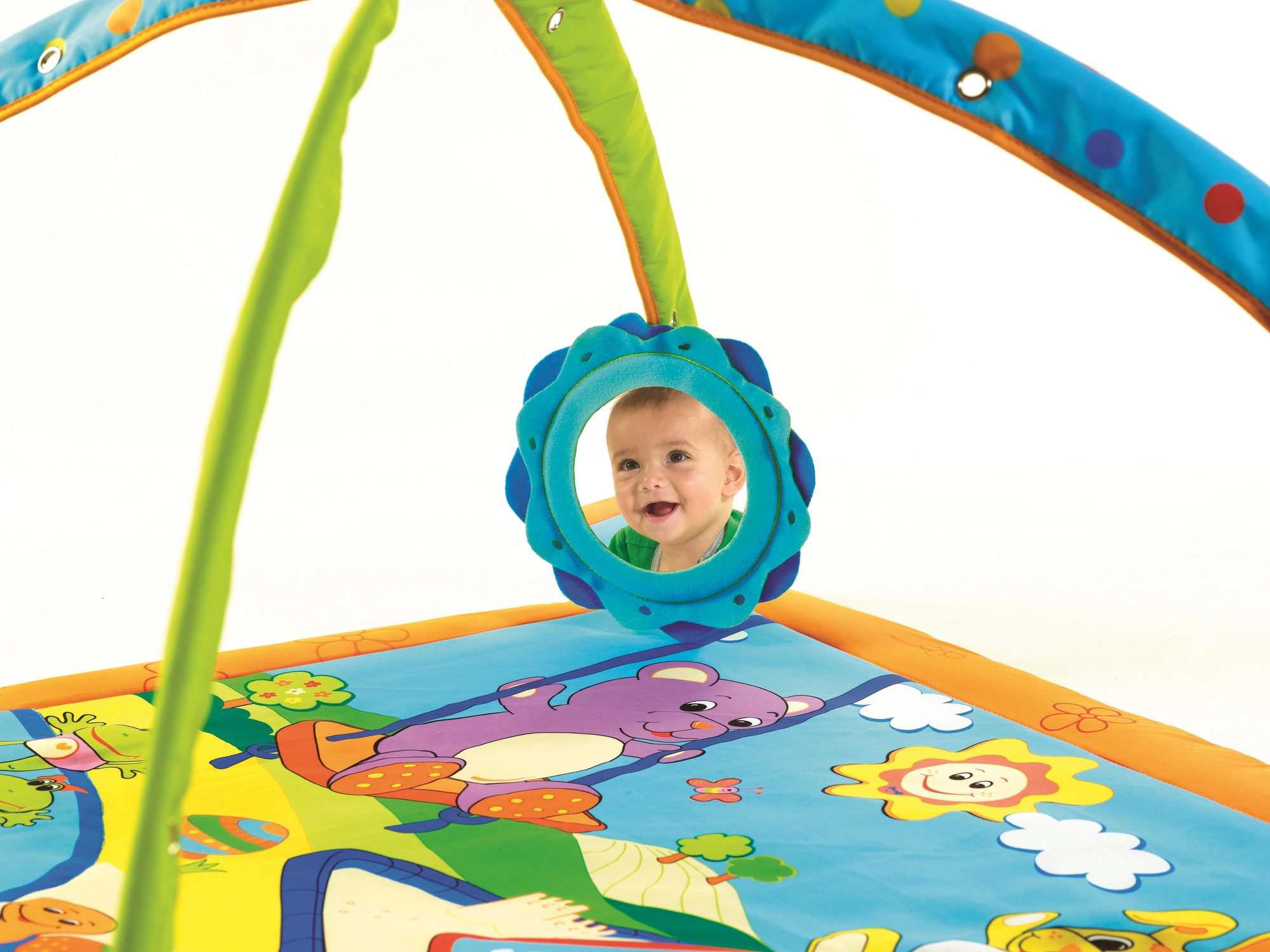Tiny Love Gymini Sunny Day Activity Mat with colourful hanging toys and arches