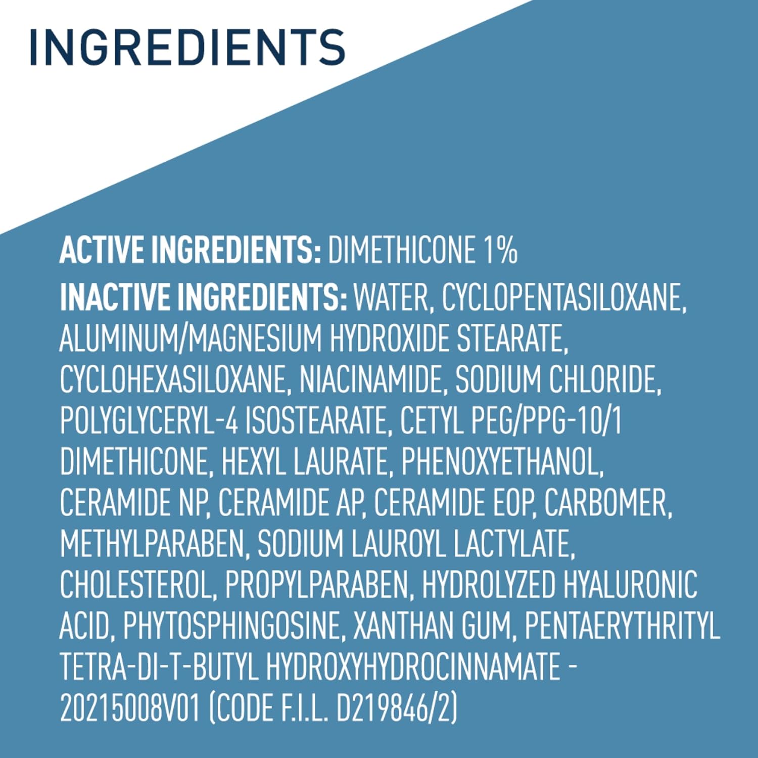 CeraVe Therapeutic Hand Cream 3 oz with dimethicone ingredients list