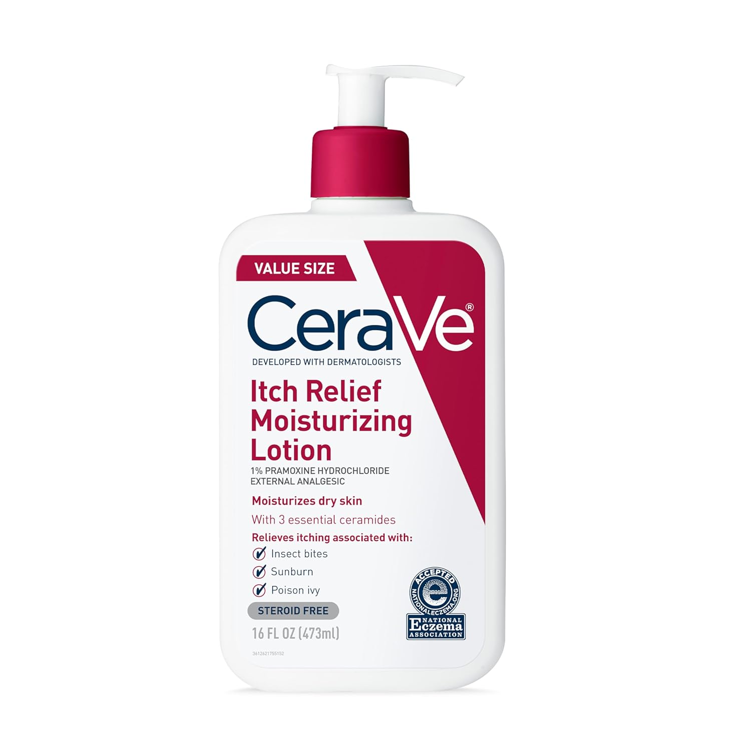 CeraVe Itch Relief Moisturizing Lotion 16 fl oz pump bottle value size