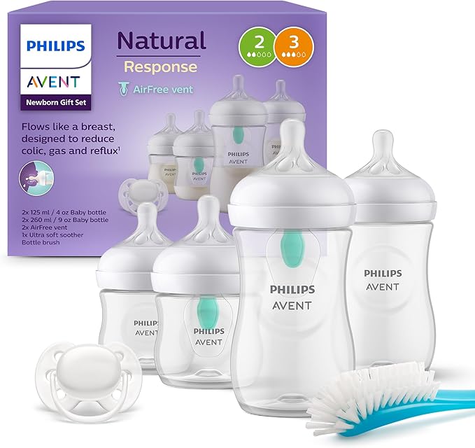 Philips Avent Natural Response 3.0 AirFree Vent newborn gift set with bottles