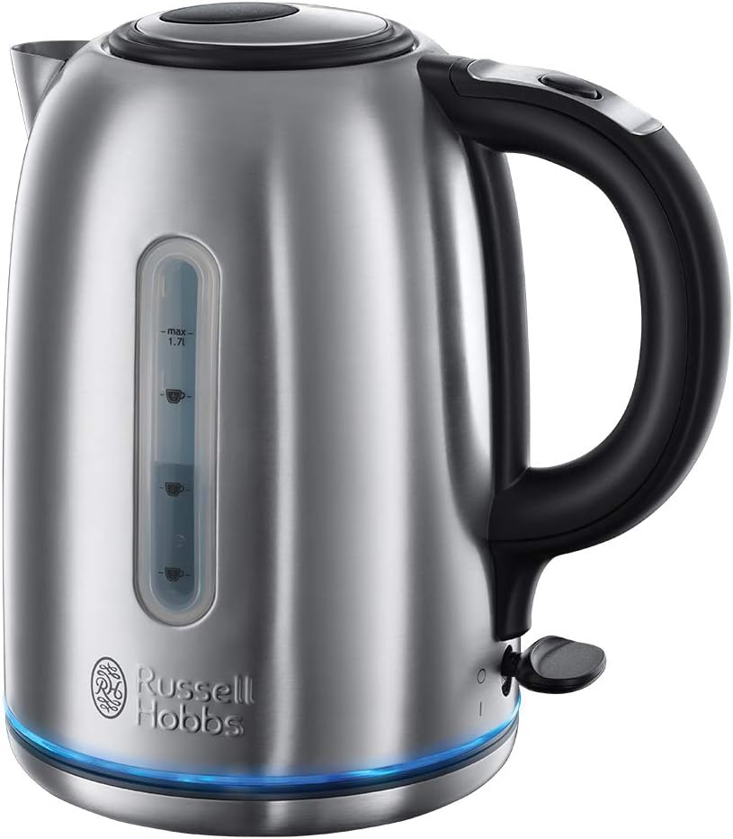 Russell Hobbs Futura brushed stainless steel electric kettle with water level indicator