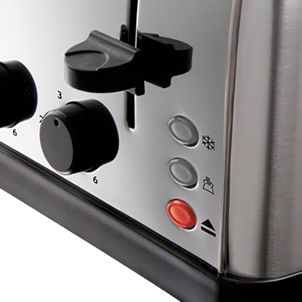 Russell Hobbs Futura 4 slice brushed stainless steel toaster with controls