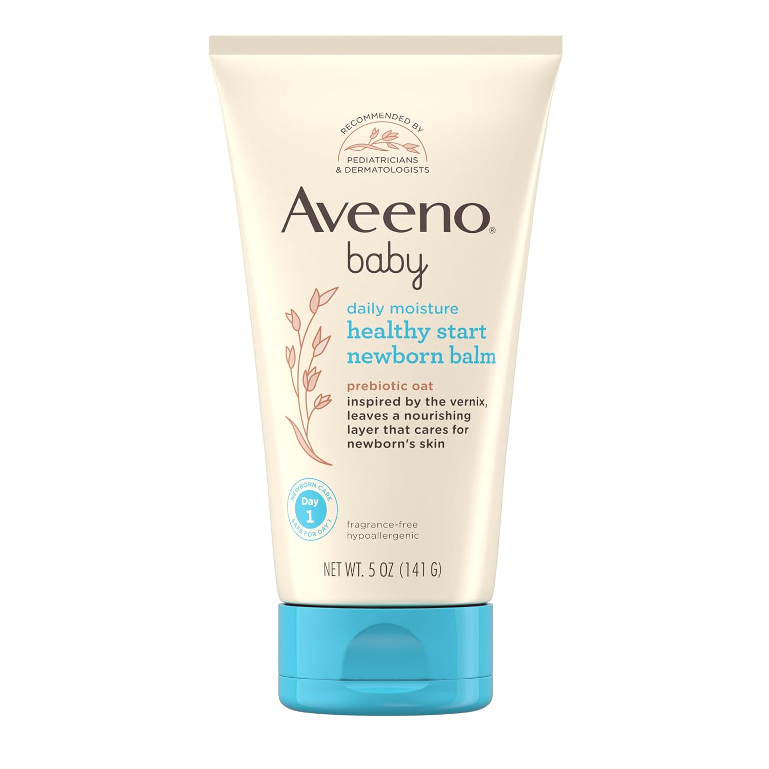 Aveeno Baby Healthy Start Newborn Balm 5 oz tube with blue cap
