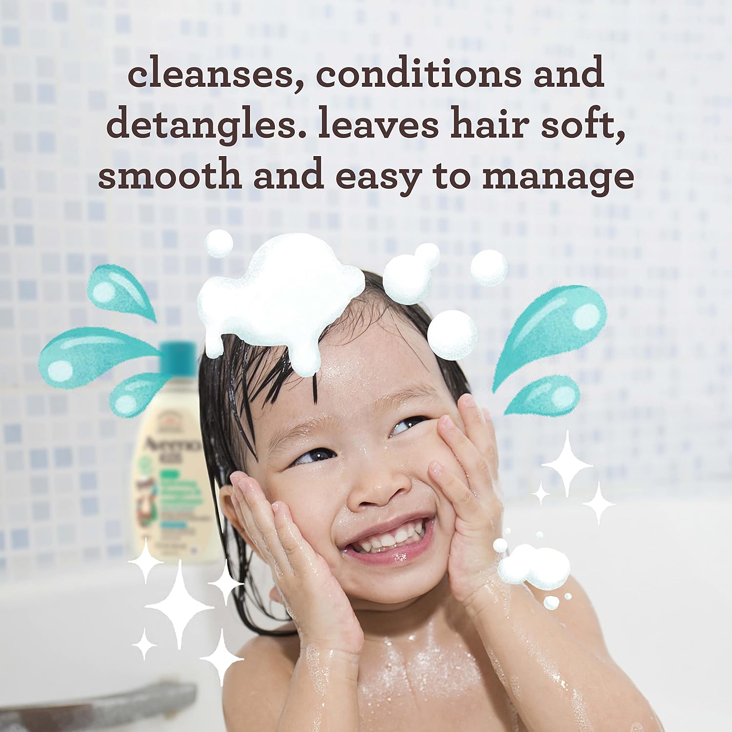 Aveeno Kids 2-in-1 hydrating shampoo and conditioner, 12 fluid ounce bottle
