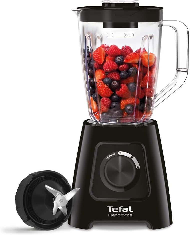Tefal Blendforce II black jug blender 1.5L with two speed settings