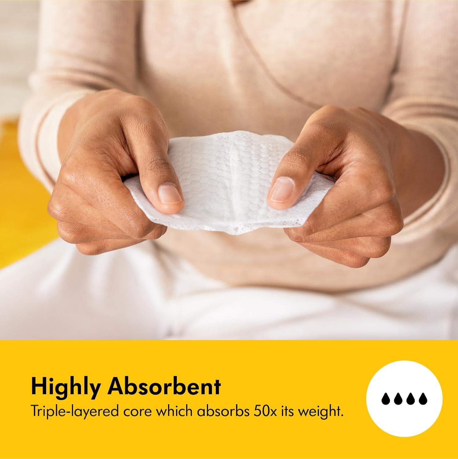 edela Safe & Dry Ultra Thin Disposable Nursing Pads, 60 pack white