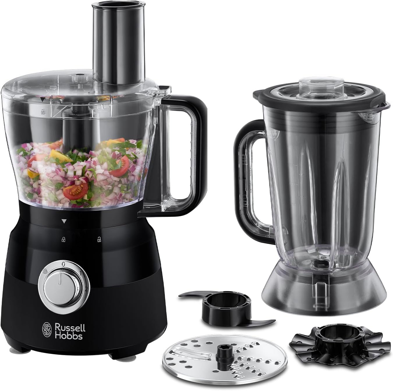 Russell Hobbs Desire black food processor 600W 1.5L with accessories