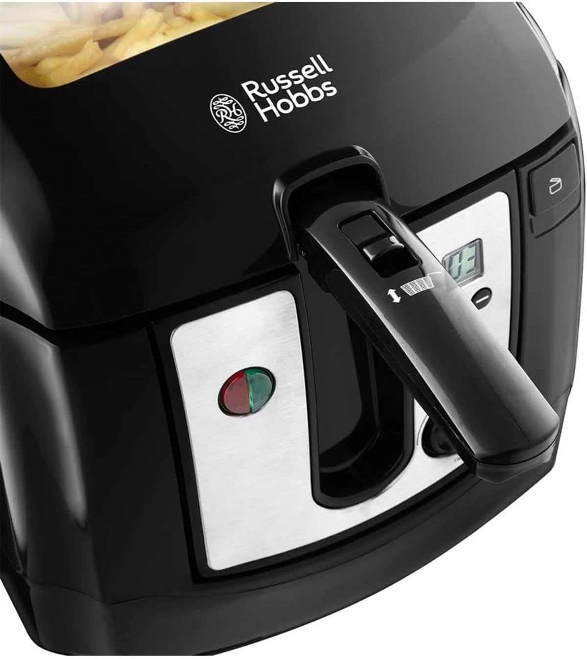 Russell Hobbs 24580 black stainless steel digital deep fat fryer with basket