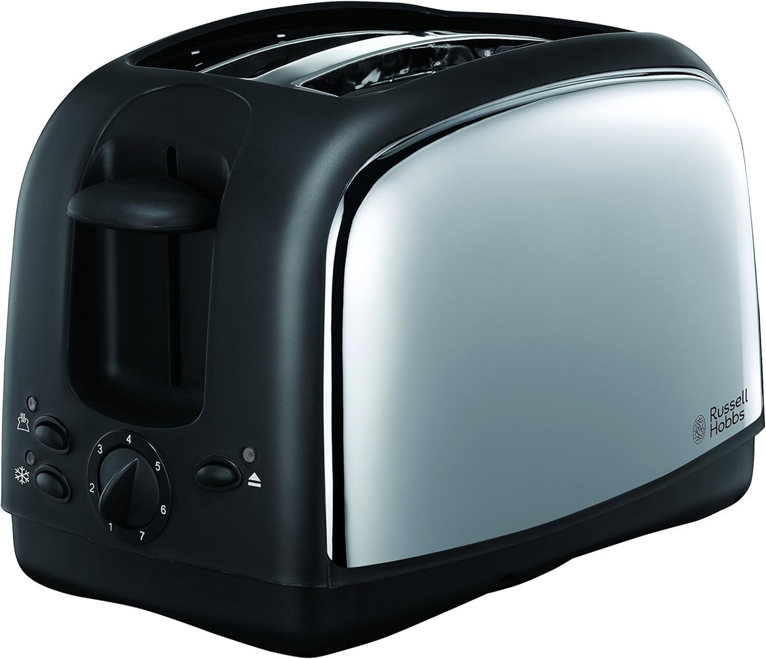 Russell Hobbs Lincoln two-slice toaster polished stainless steel silver black