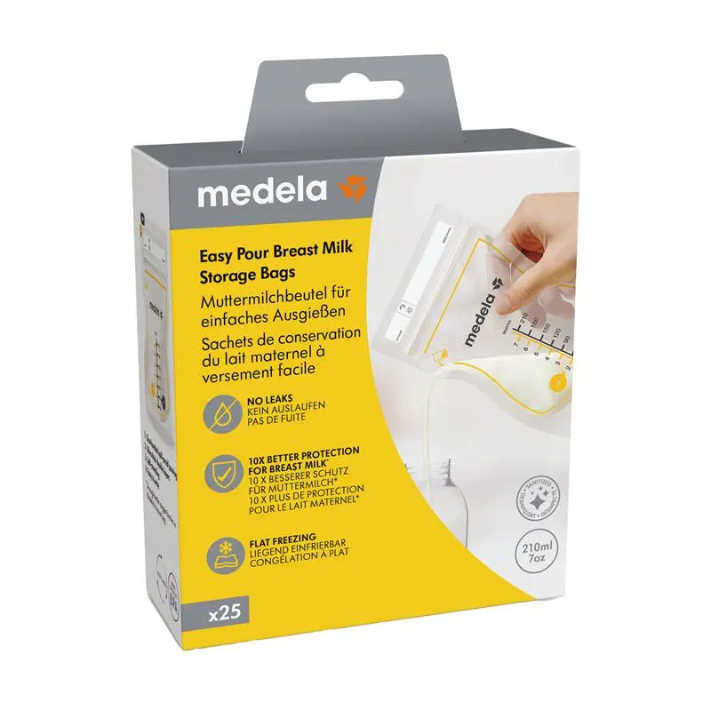 Medela Easy Pour Breastmilk Storage Bags 25 pack 210ml