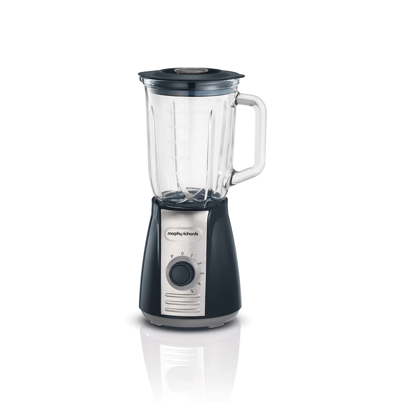Morphy Richards Total Control table blender with ice crusher function, black and silver