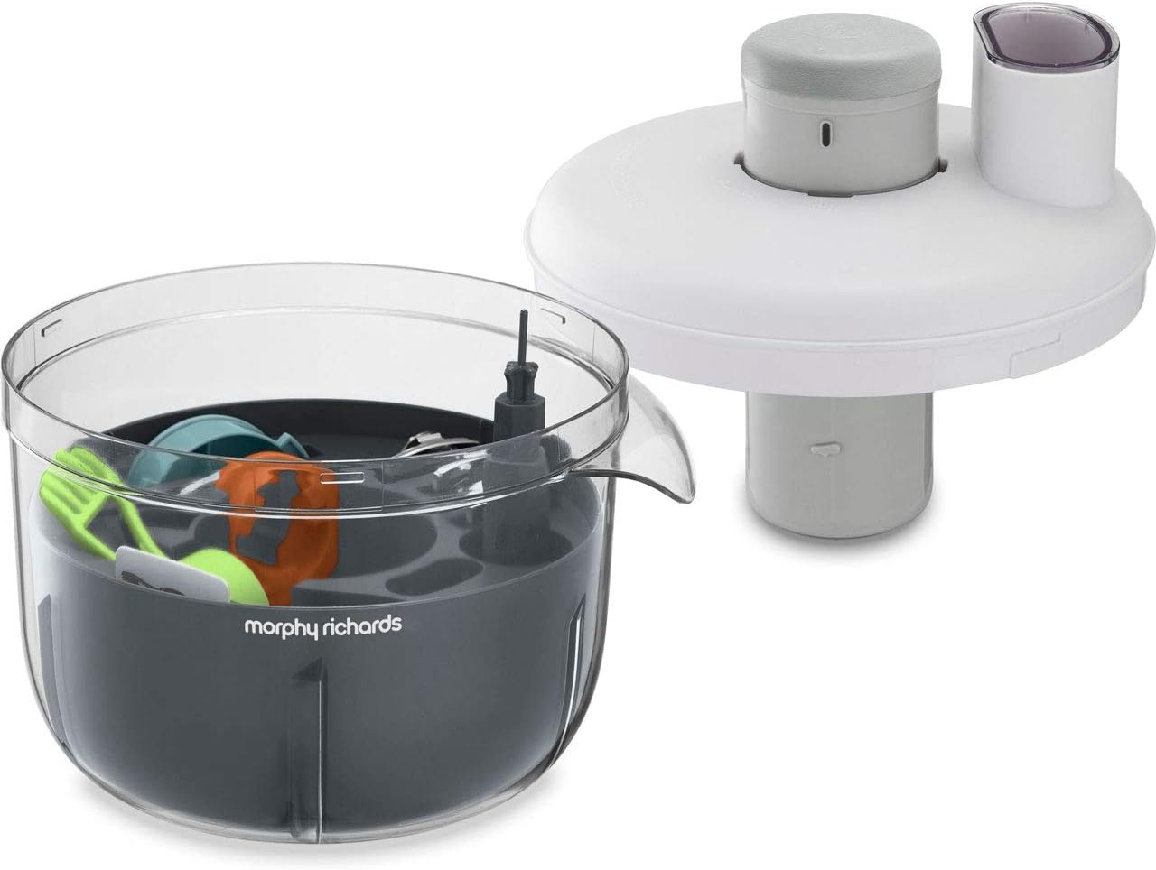Morphy Richards Prepstar One white food processor with attachments