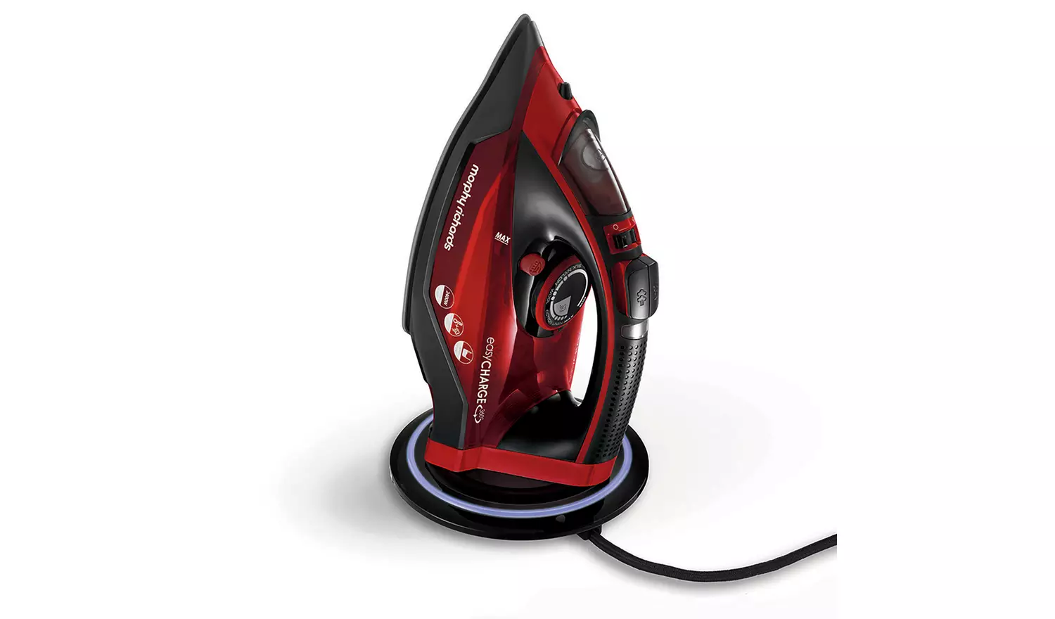 Morphy Richards 303250 cordless steam iron red and black with base station