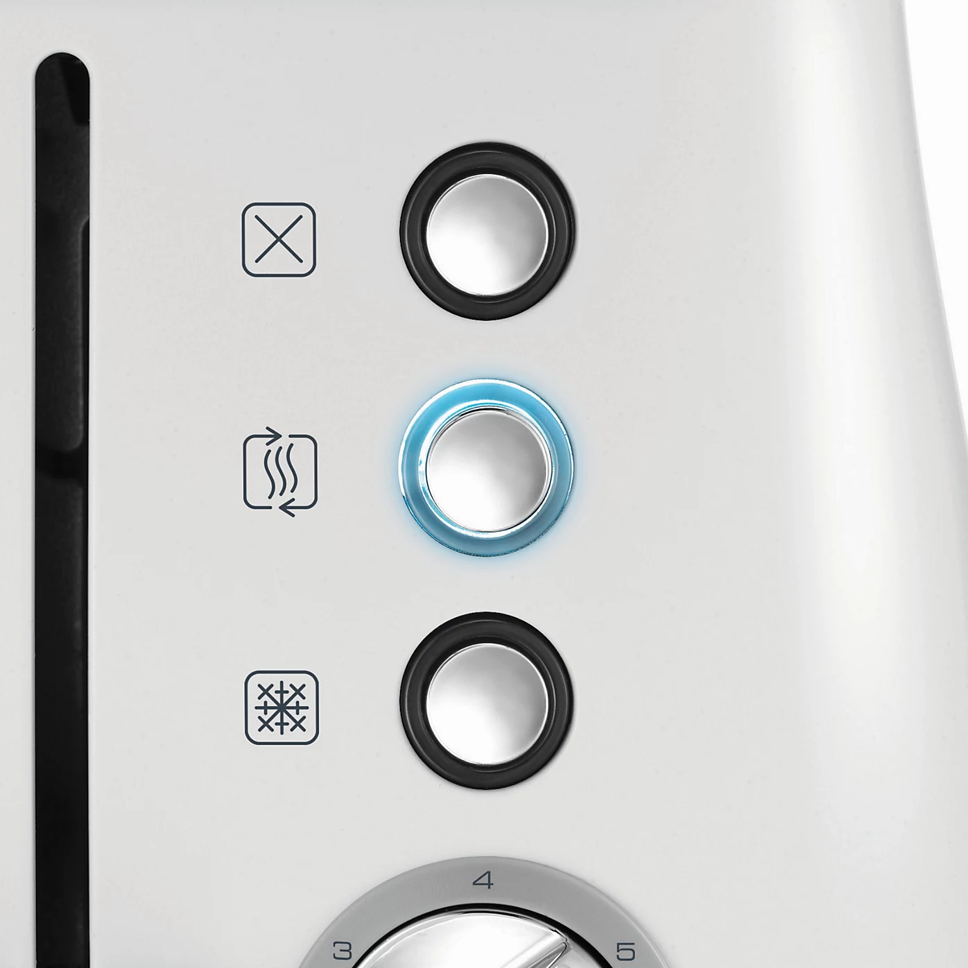 Morphy Richards Evoke white 2 slice toaster with control dials and settings buttons