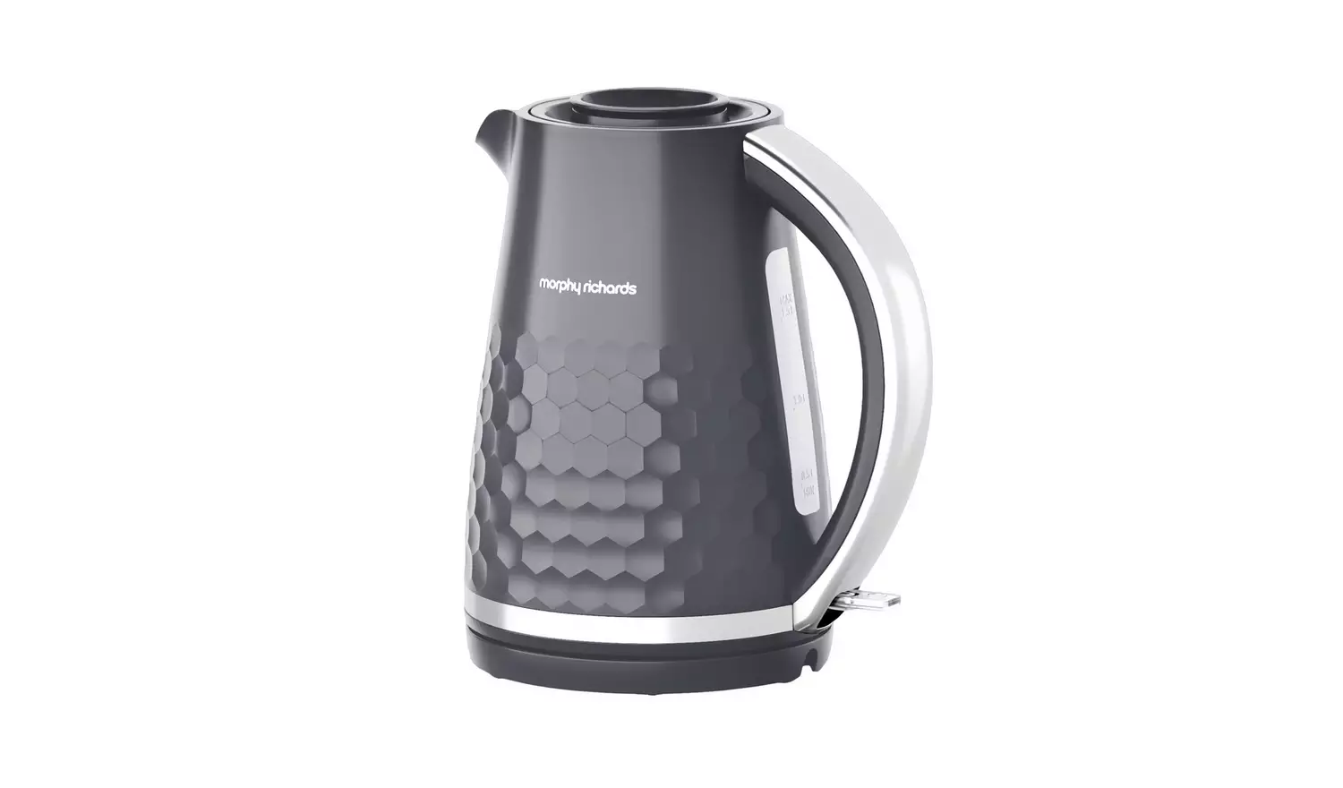 Morphy Richards Hive grey jug kettle with honeycomb textured design