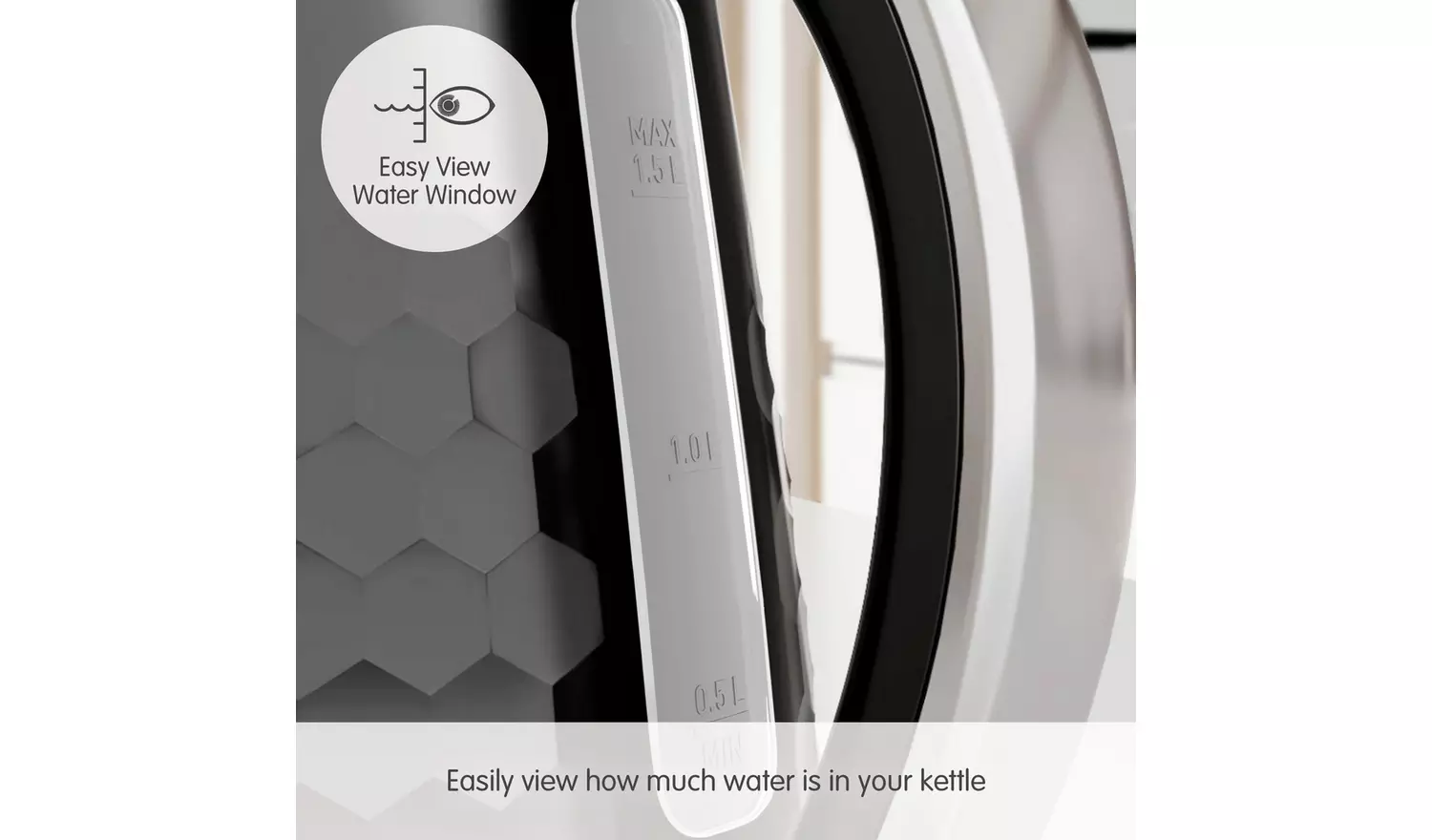 Morphy Richards Hive black jug kettle with easy view water window